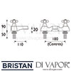 Bristan Regency Bath Filler Dimensions